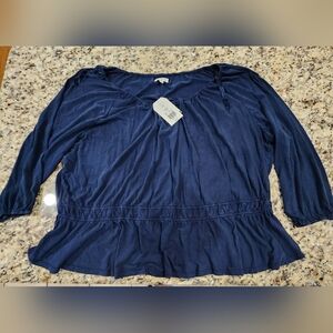 Nwt Wonderly Long Sleeve Plus Top
